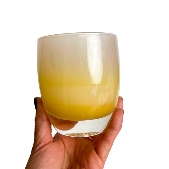 Glassybaby Accents Glassybaby Comfort Yellow Cream Glass Blown